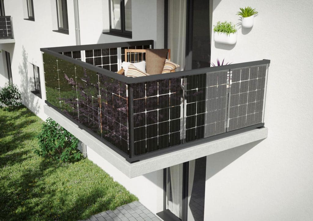Balkon Solaranlage Fotovoltaikgeländer