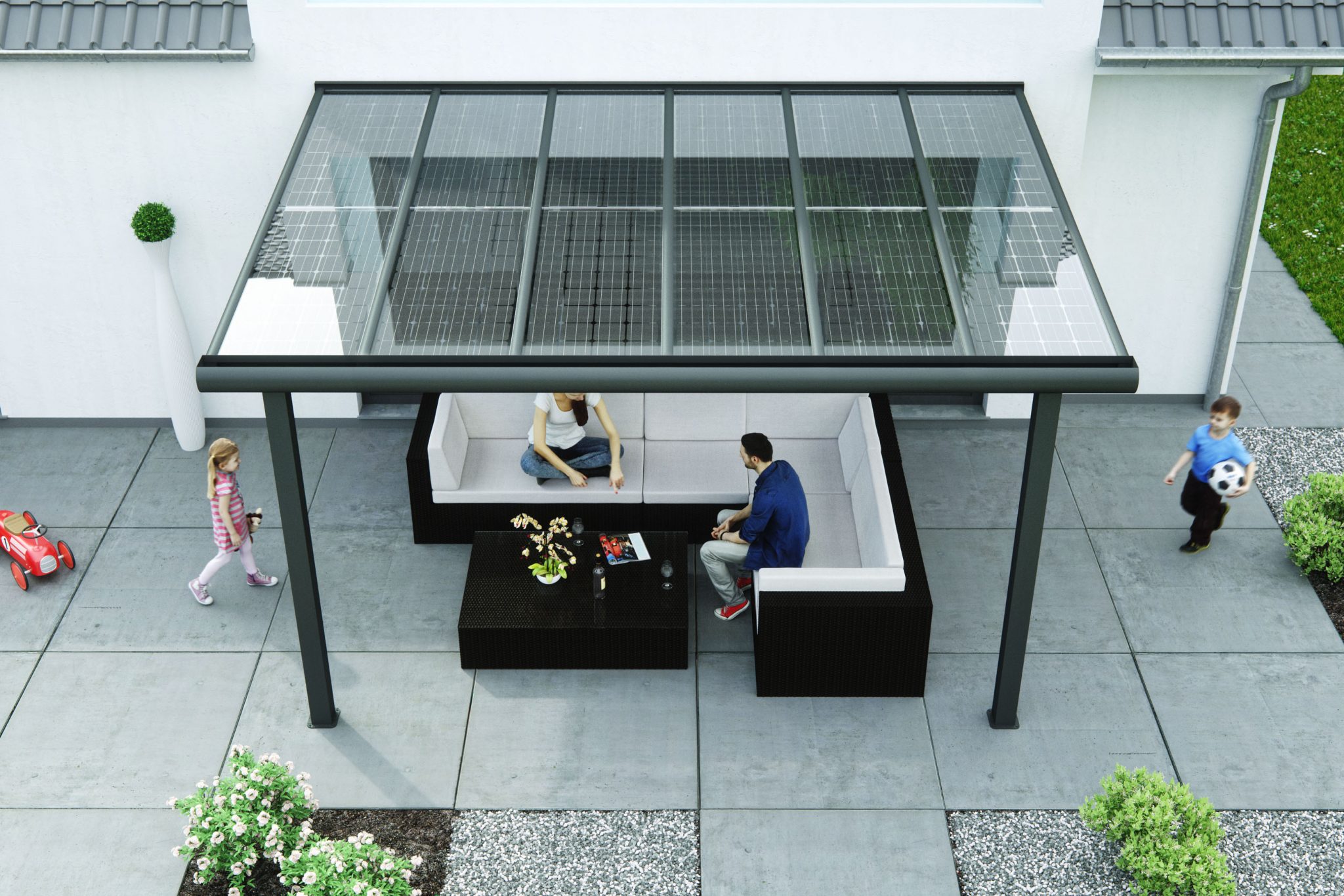 Solardach für die Terrasse